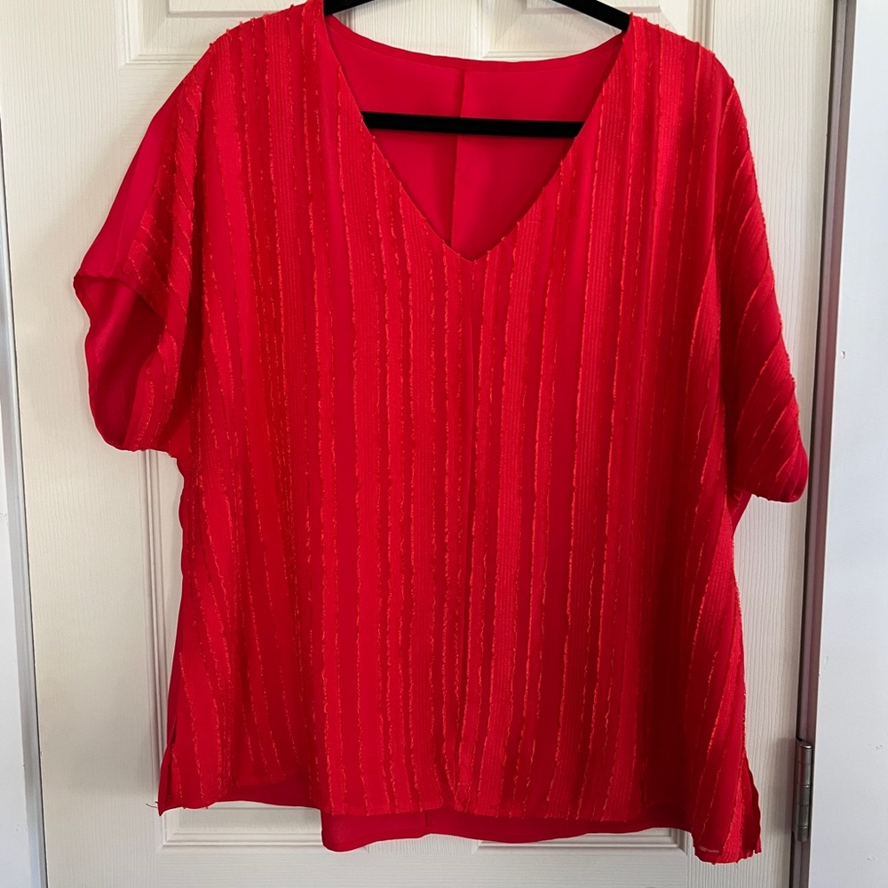 Red blouse